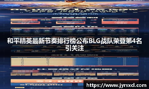 和平精英最新节奏排行榜公布BLG战队荣登第4名引关注