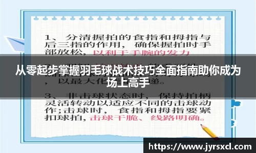 从零起步掌握羽毛球战术技巧全面指南助你成为场上高手